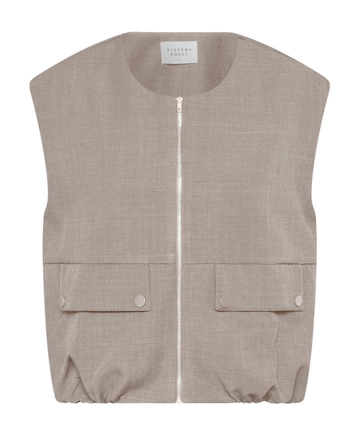 Dames gilet beige