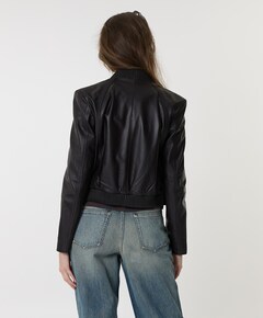 Dames leren jas bruin