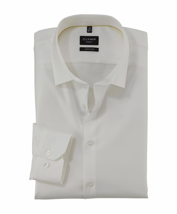 Heren overhemd lange mouw beige