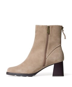 dames enkellaarzen beige