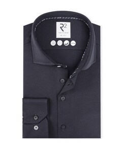 Heren overhemd lange mouw grijs