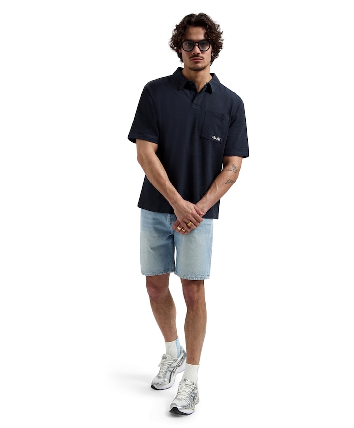 The Owen Regular Fit Short heren korte broek blauw