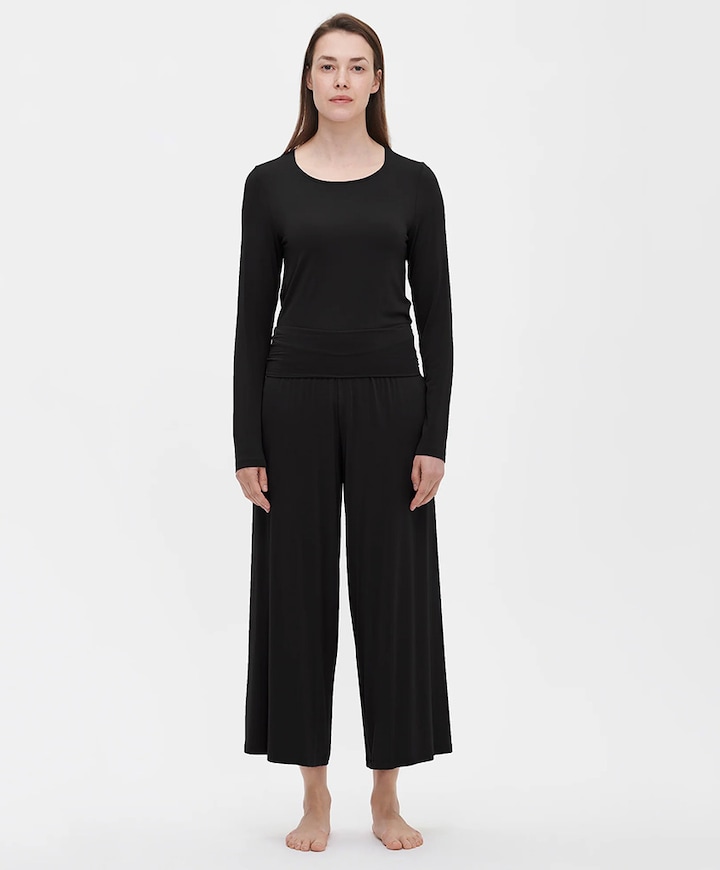 Dames pyjamabroek zwart