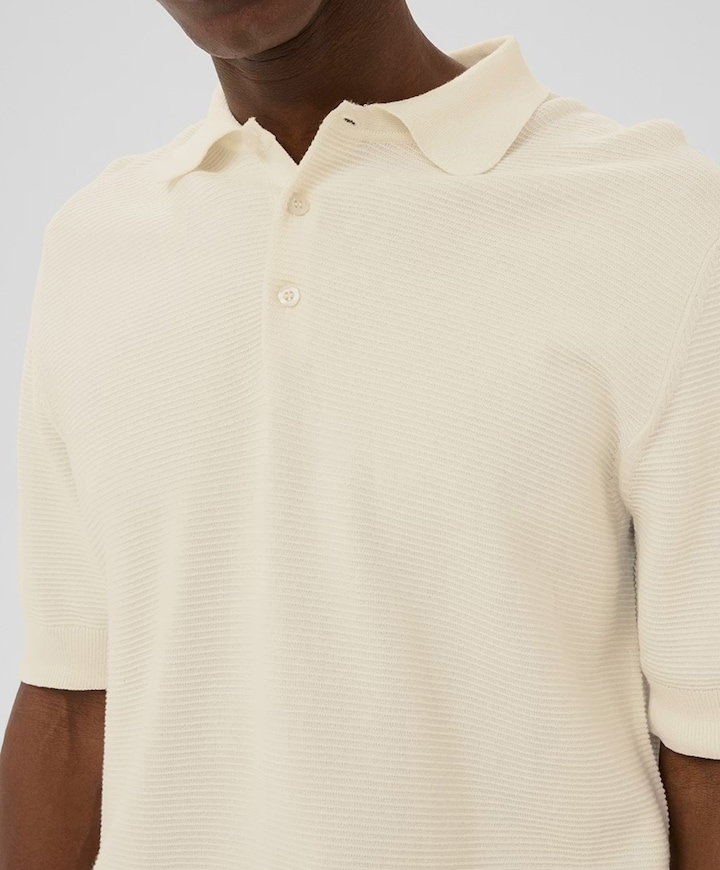 Heren polo ecru