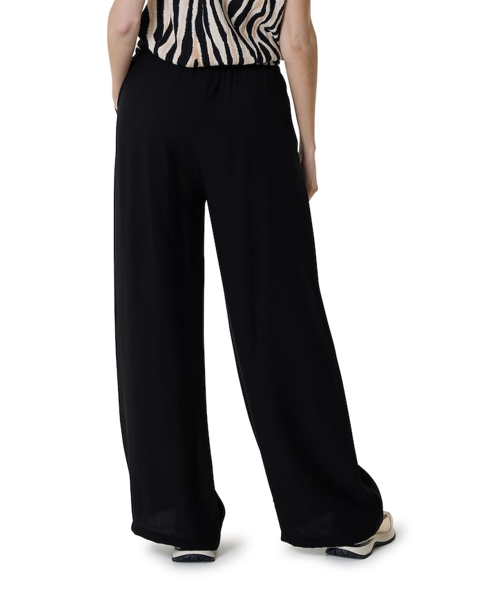 Uni wide leg broek zwart