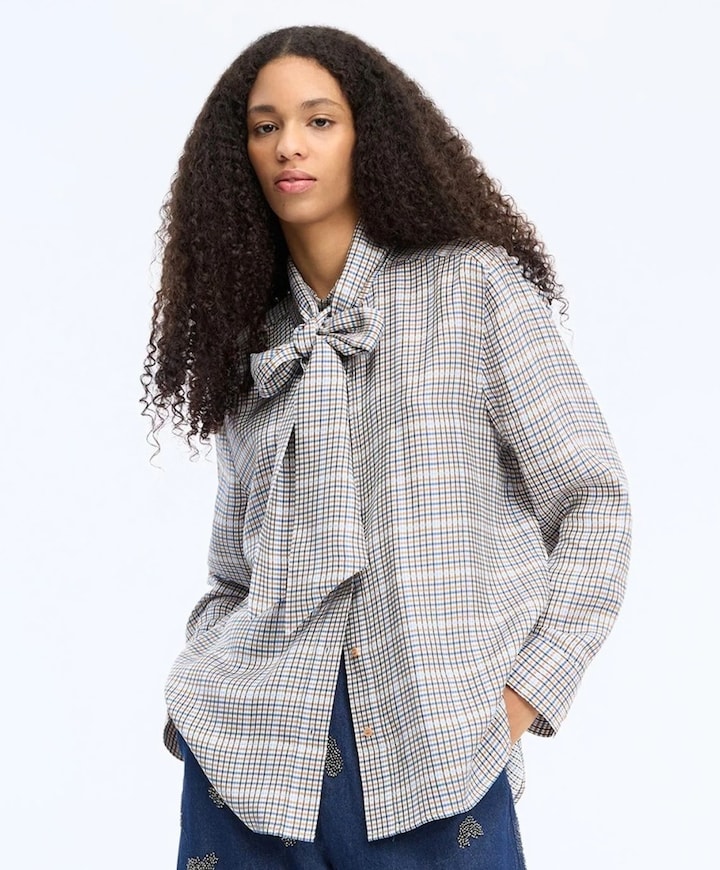 Dames blouse blauw