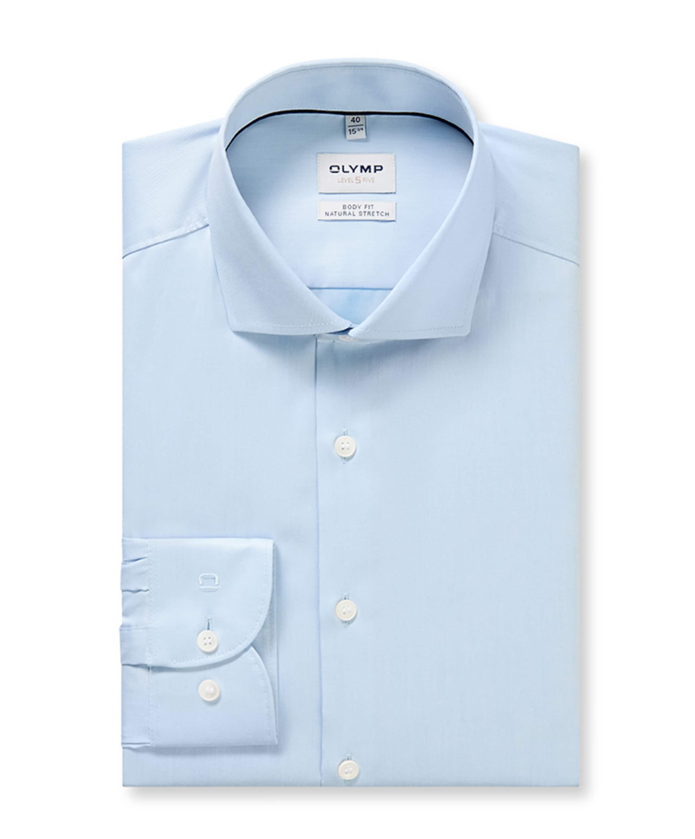 Heren overhemd lange mouw blauw