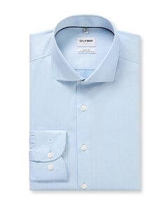 Heren overhemd lange mouw blauw