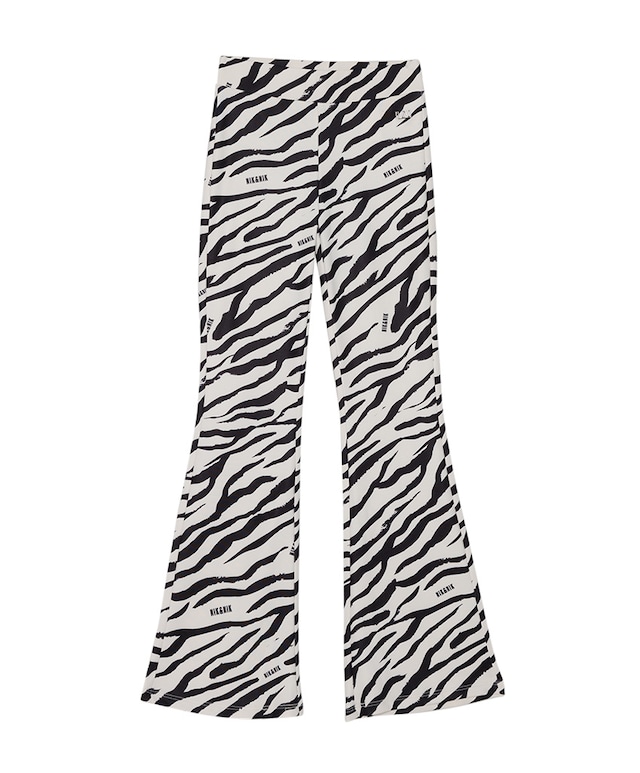 Zebra Flared Pants broek zwart