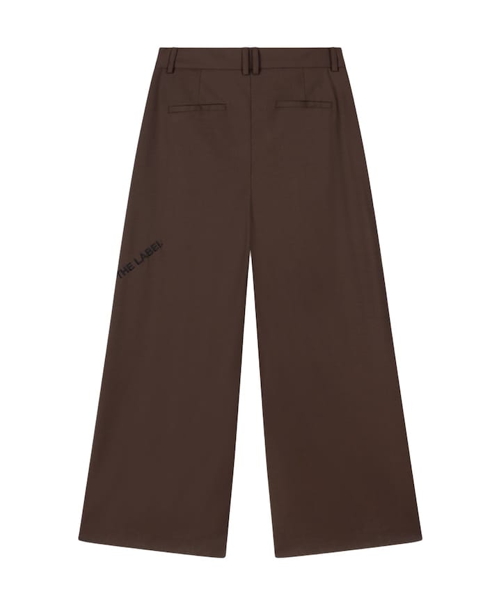 WIDE LEG dames broek bruin