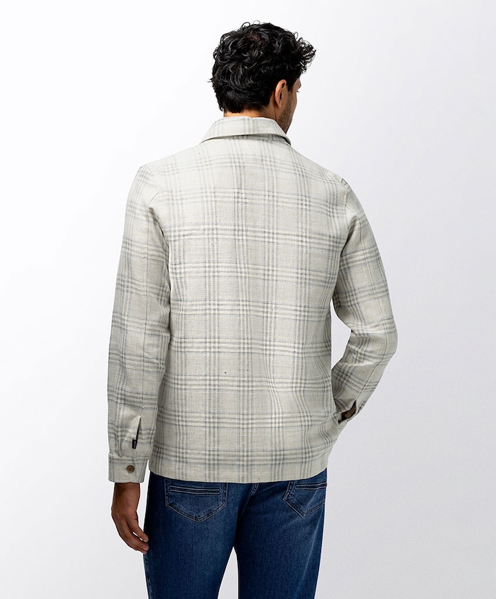 Heren overshirt beige