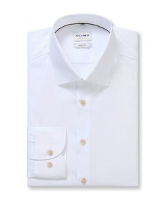 Heren overhemd lange mouw wit