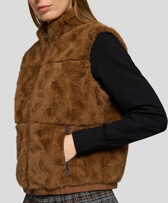Dames gilet bruin