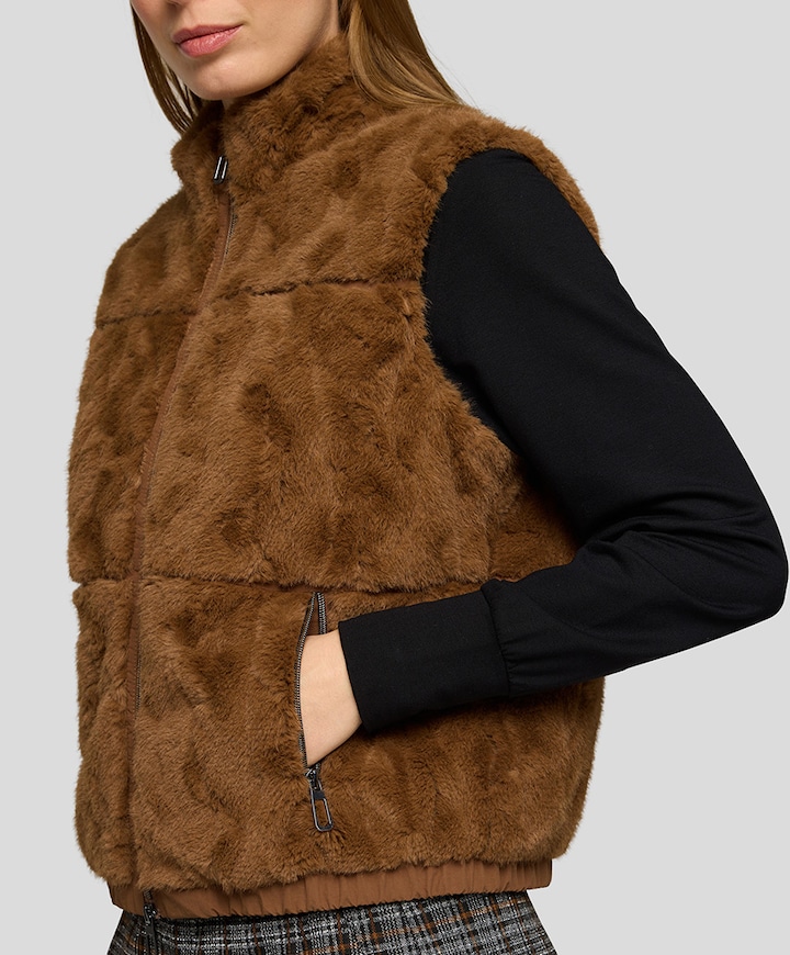 Dames gilet bruin