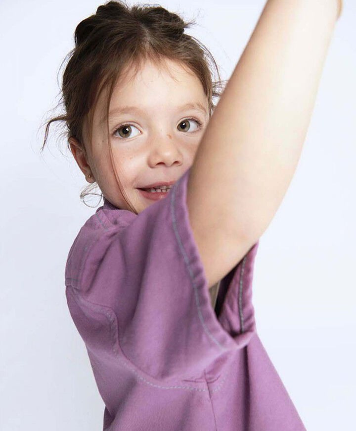 Jongens overhemd korte mouw paars