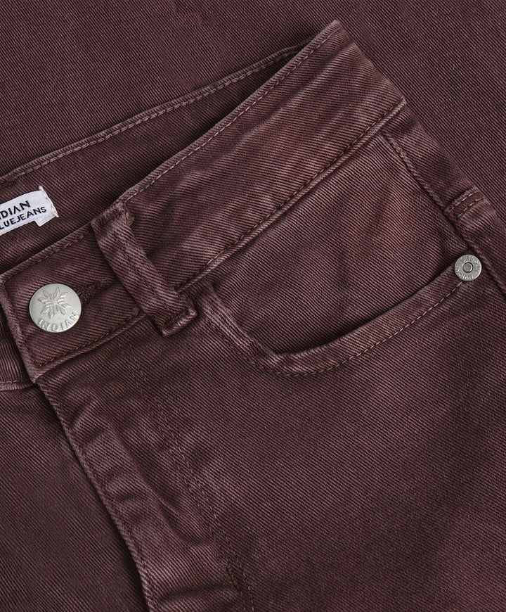 Wide Fit Colour meisjes jeans bordeaux