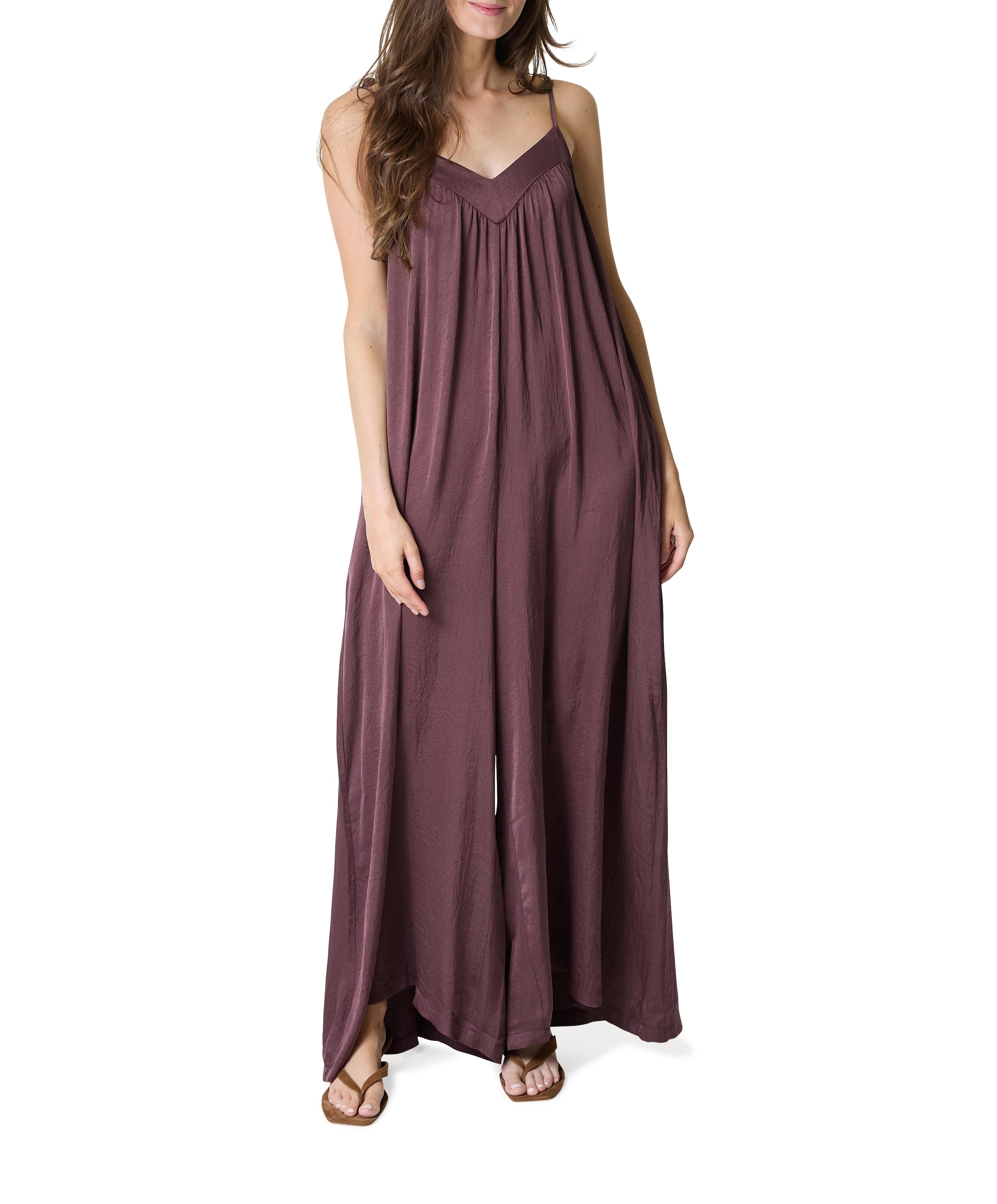 Silky touch dames jumpsuit paars