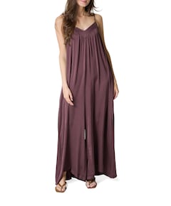 Silky touch dames jumpsuit paars