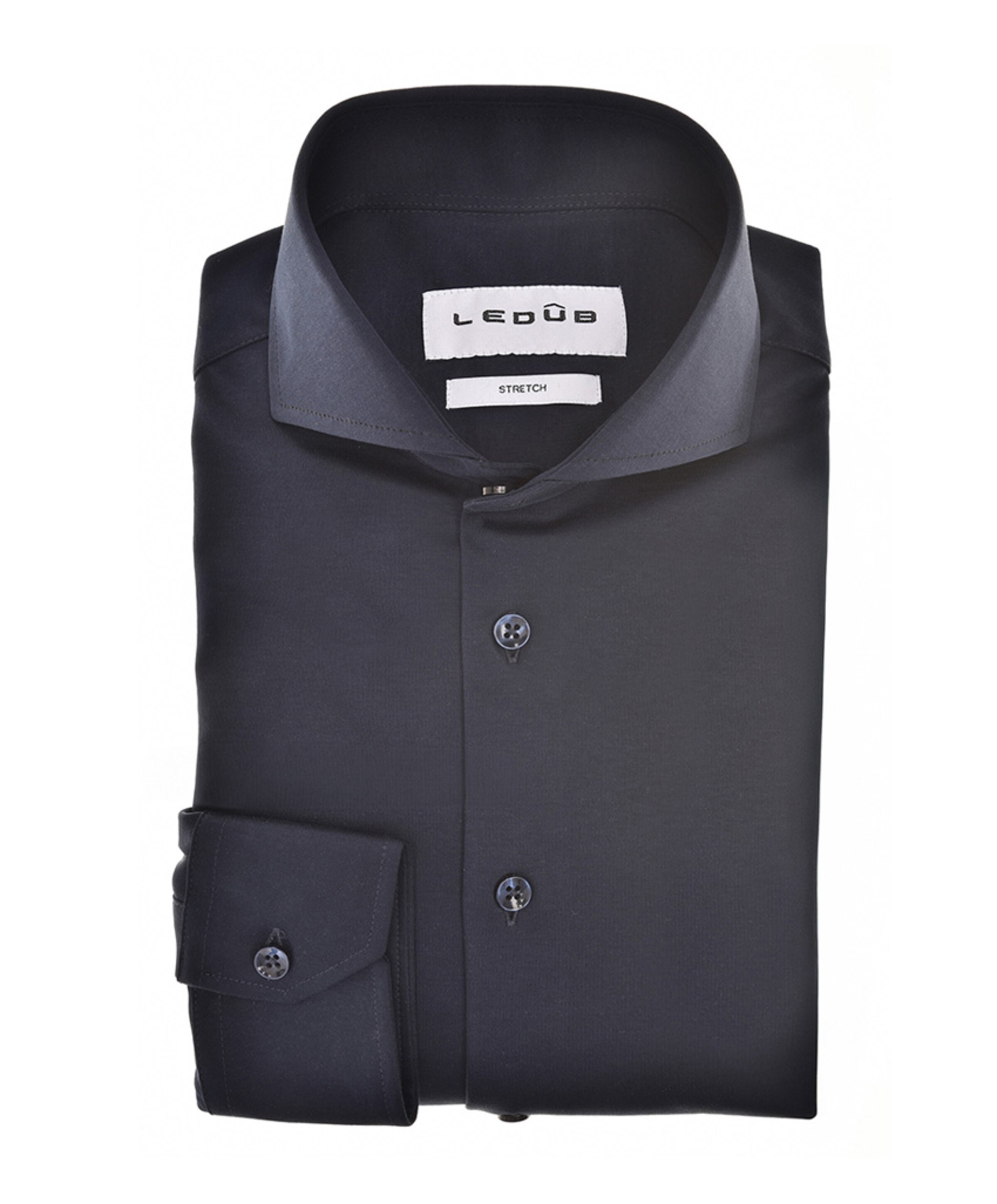 Heren overhemd extra lange mouw blauw