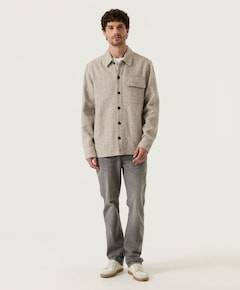 Heren overshirt beige
