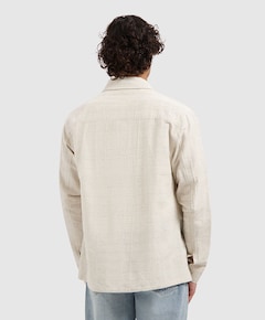 Heren overhemd lange mouw ecru