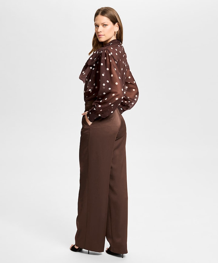 Dames blouse bruin