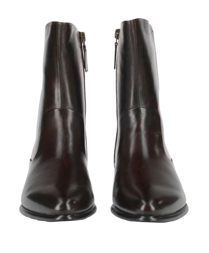 F2399 dames enkellaarzen bruin