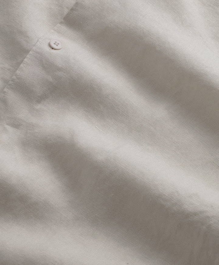 Heren overhemd lange mouw beige