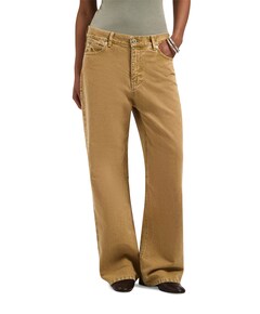 Monogram washed canvas dames broek beige
