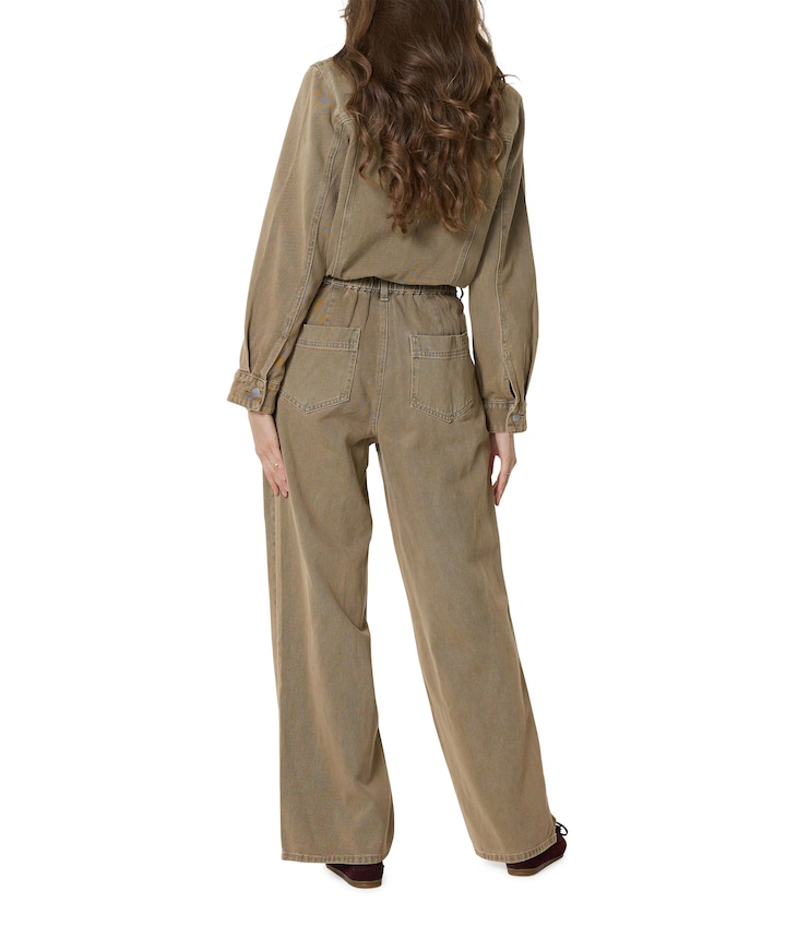 ROUJOLIE LS DENIM jumpsuit beige