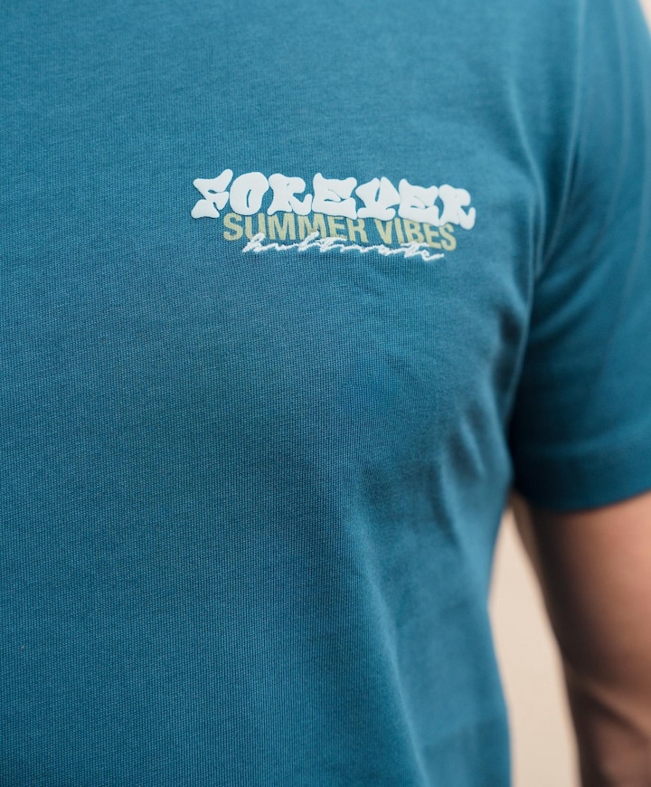 Heren T-shirt blauw