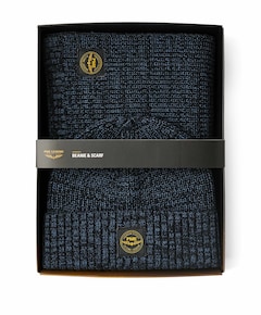 Beanie & scarf blauw