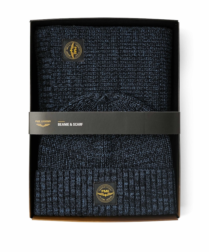 Beanie & scarf blauw