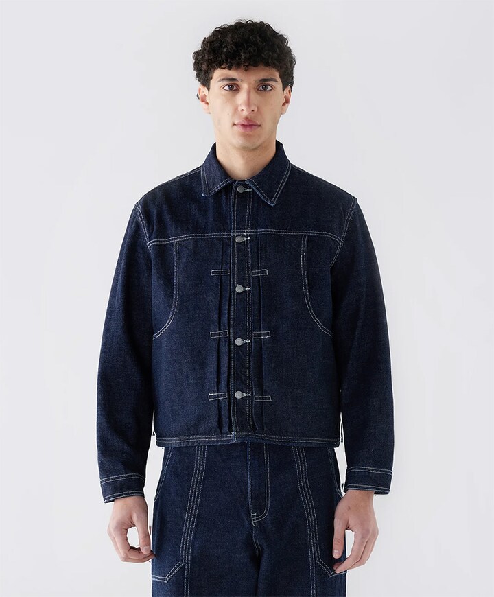 Heren jas blauw