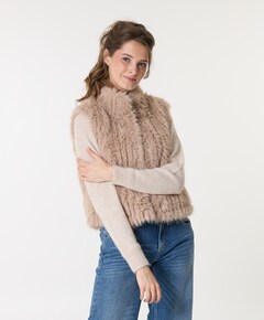 Dames gilet beige