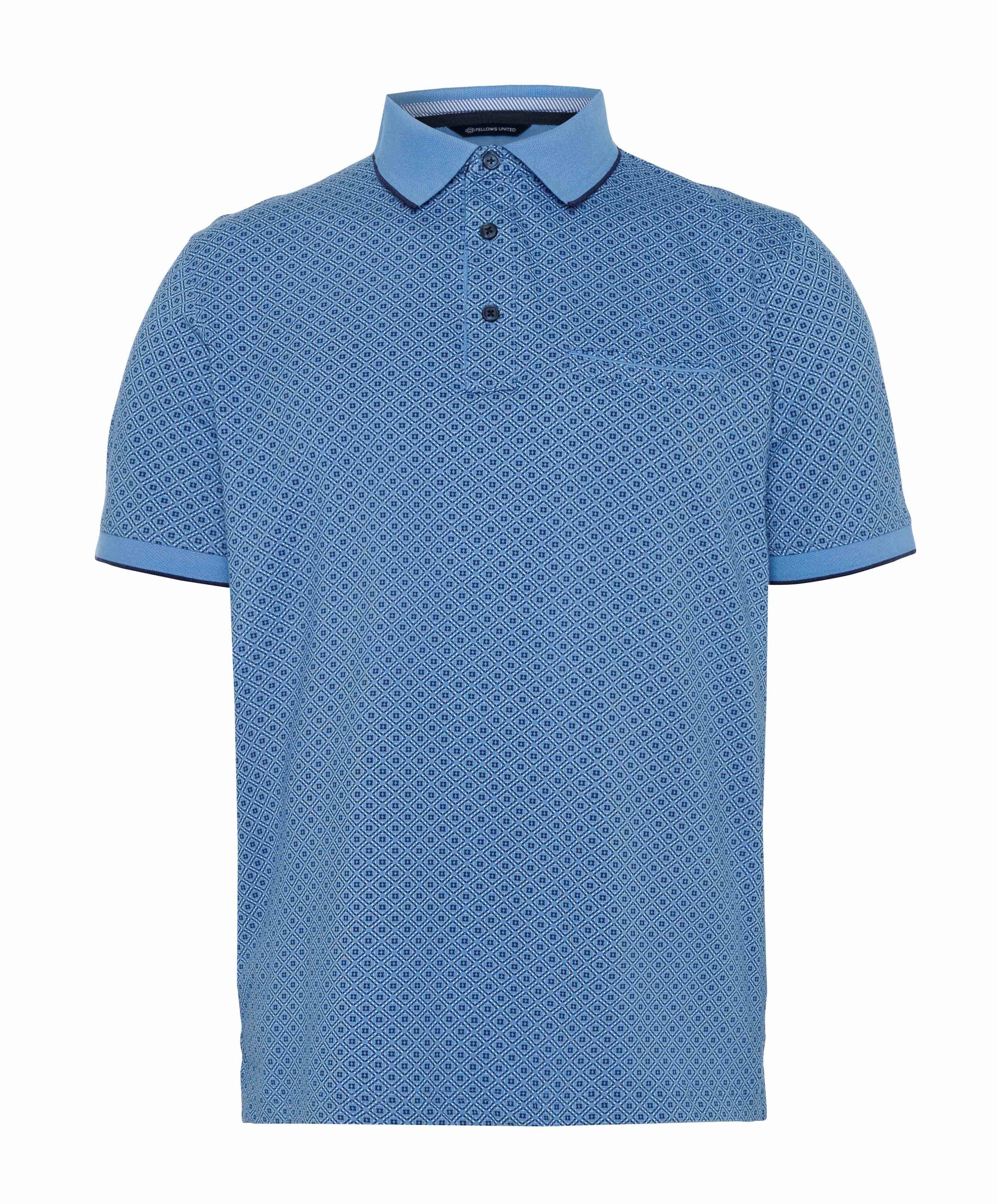 Heren polo blauw