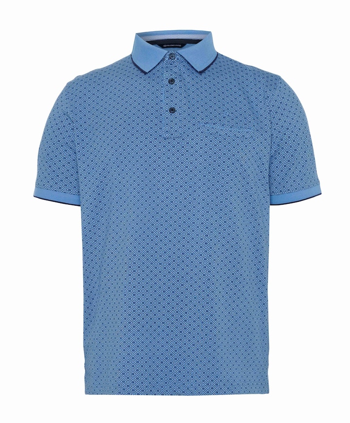 Heren polo blauw
