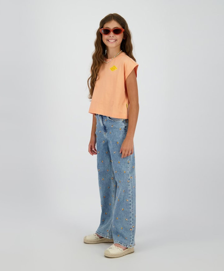 Meisjes top oranje