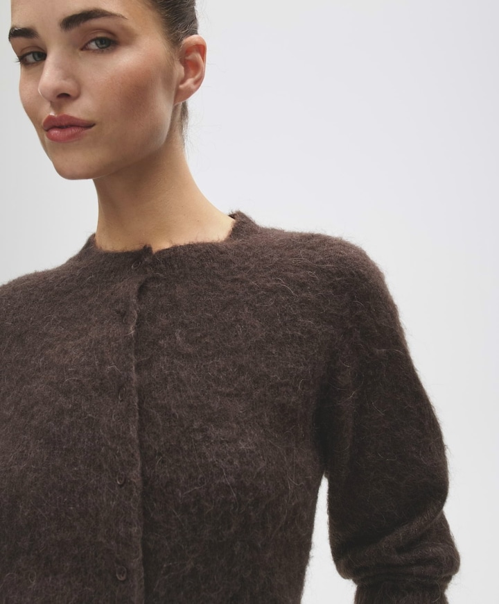 Dames vest bruin