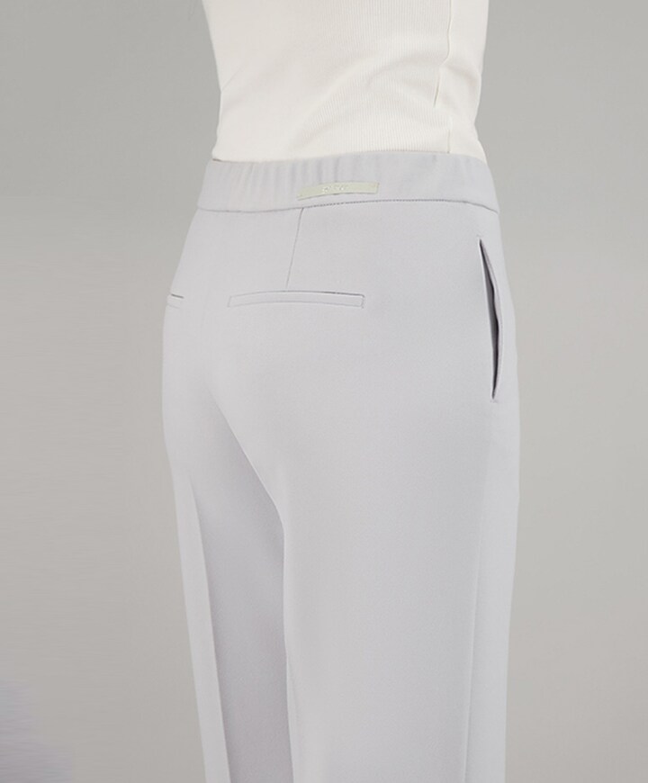 Wide leg Feminine broek grijs