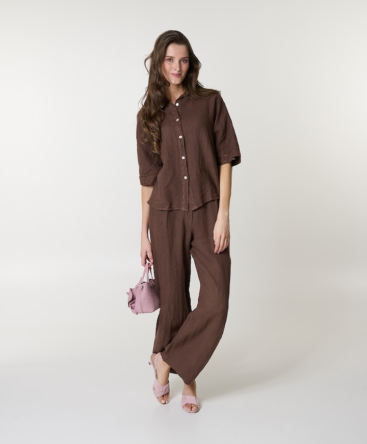 Liva Solid dames broek groen