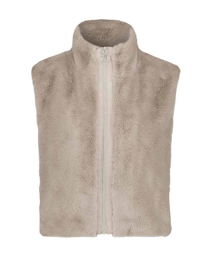 Dames gilet beige