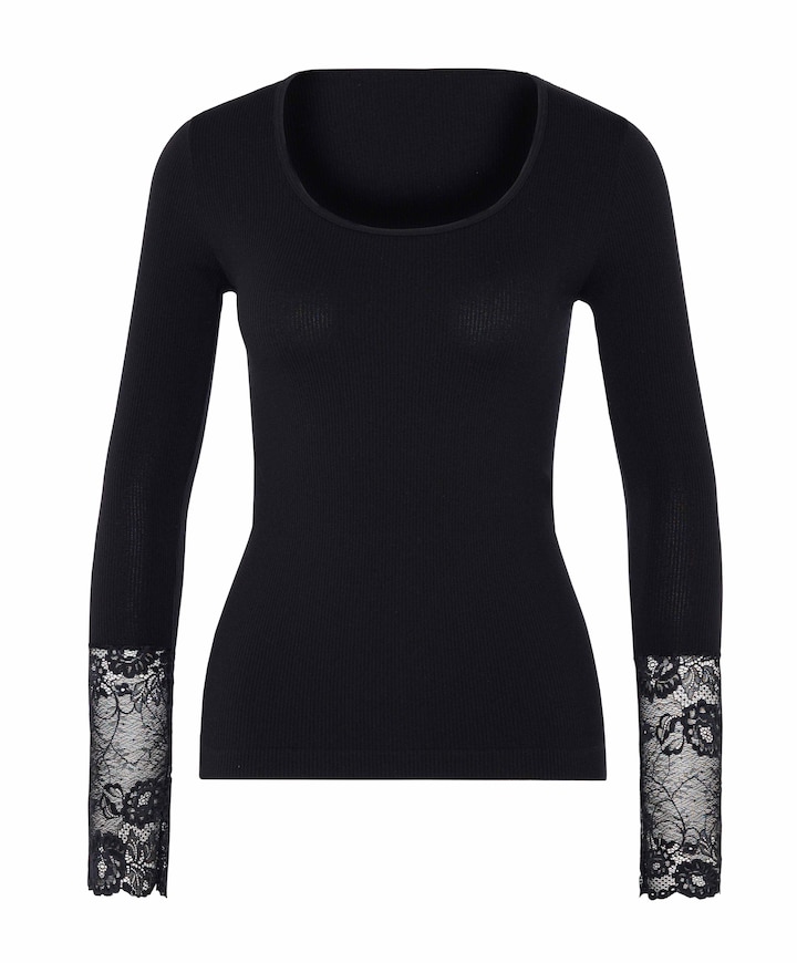 Dames longsleeve zwart