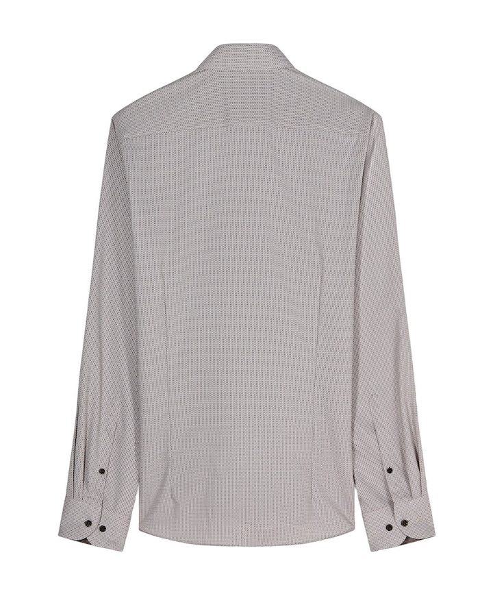 Heren overhemd lange mouw beige