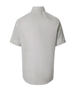 Heren overhemd korte mouw beige