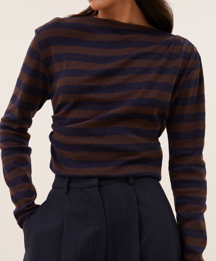 Dames longsleeve bruin