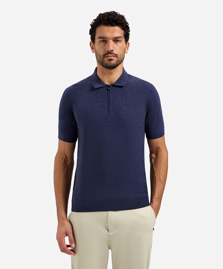 Heren polo blauw