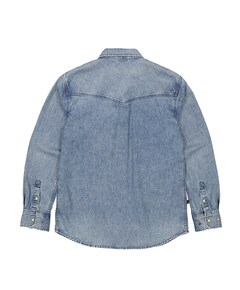 Heren overhemd lange mouw blauw