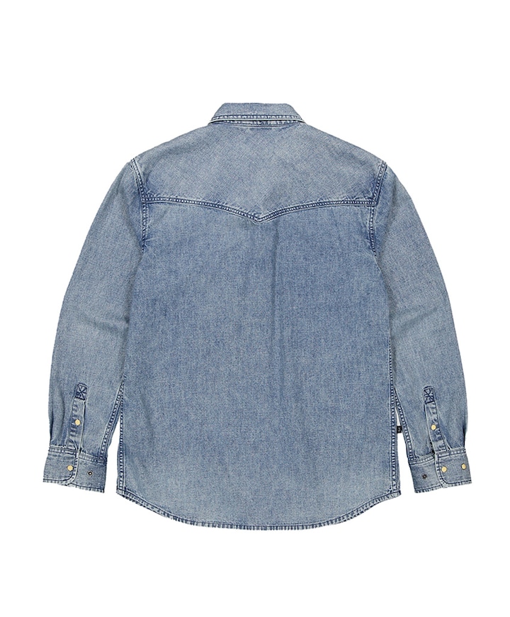 Heren overhemd lange mouw blauw