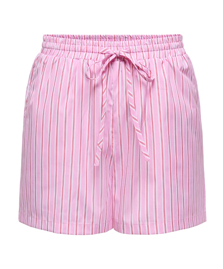 ONLLORIS STRIPED WVN dames korte broek roze